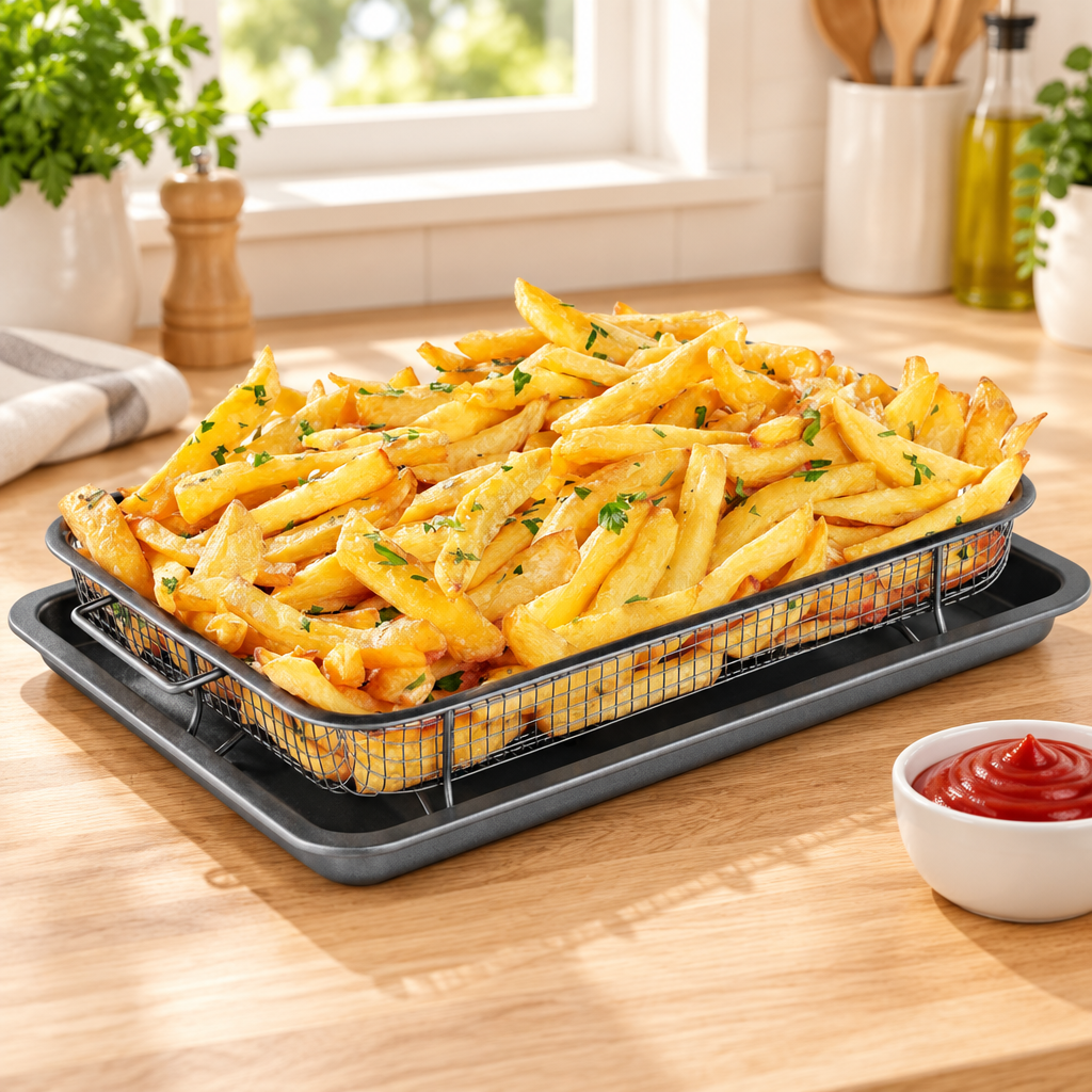 Bakken Crisper Tray Set with basket in Gray
