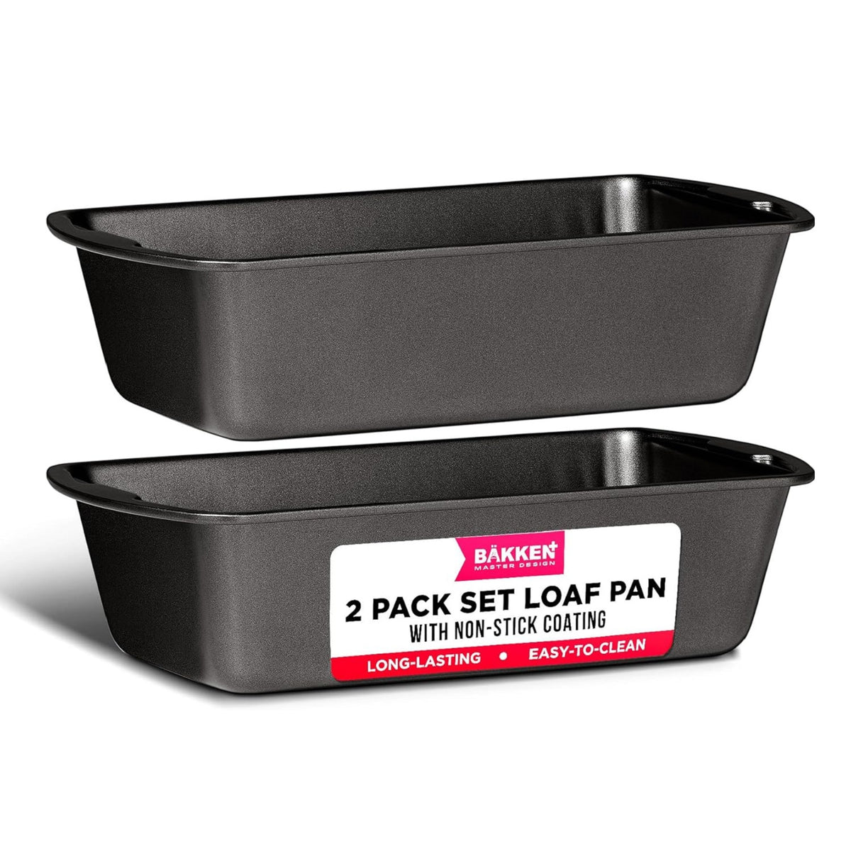 Bakken 2-Piece Loaf Pan Set – Carbon Steel, Gray