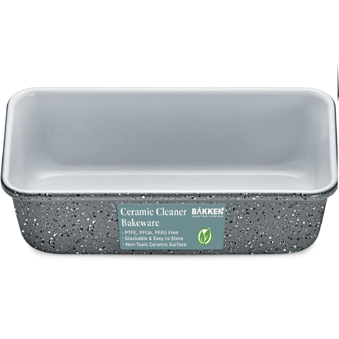 Premium Loaf Pan – Aluminized Steel, Ceramic Non-Stick Coating, PFOA PFAS Free, Even Heat, Non-Toxic, 9x4.7x2.3”, Stylish Colors, Healthy Baking, Ideal Size, Durable BakeWare