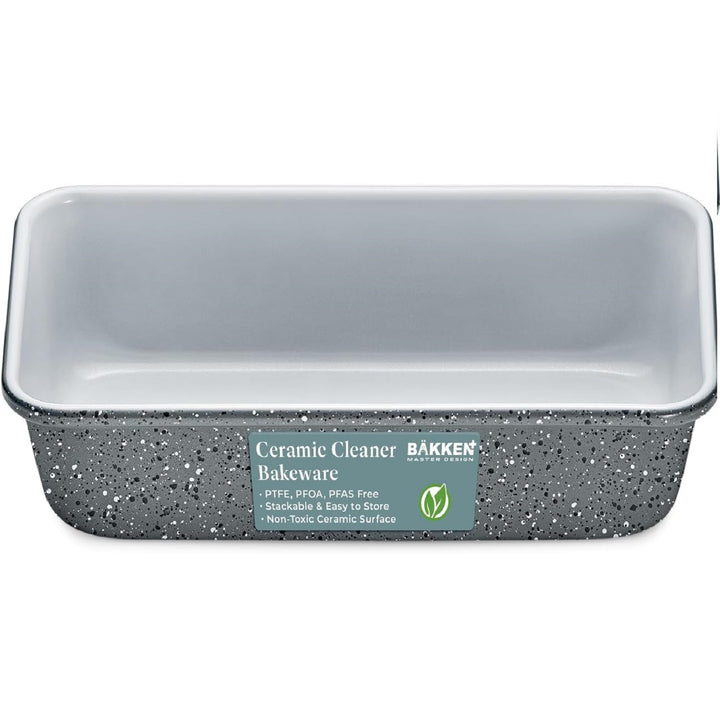 Premium Loaf Pan – Aluminized Steel, Ceramic Non-Stick Coating, PFOA PFAS Free, Even Heat, Non-Toxic, 9x4.7x2.3”, Stylish Colors, Healthy Baking, Ideal Size, Durable BakeWare