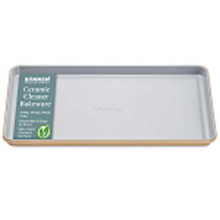 Premium Sheet Pan Set - Blue, Teal, Marble, Golden, Cream - Aluminized Steel with Ceramic Non-Stick Coating, PFOA & PFAS Free - Non-Toxic, Heavy-Duty Bakeware for Cake, Bread