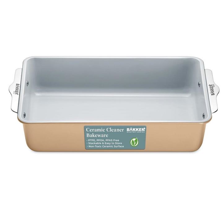 Enhance Your Cooking Experience with our Blue Roaster Pan - Aluminized Steel with Ceramic Non-Stick Coating, PFOA & PFAS Free. Non-Toxic, Heavy-Duty, Perfect Size for Various Bakings