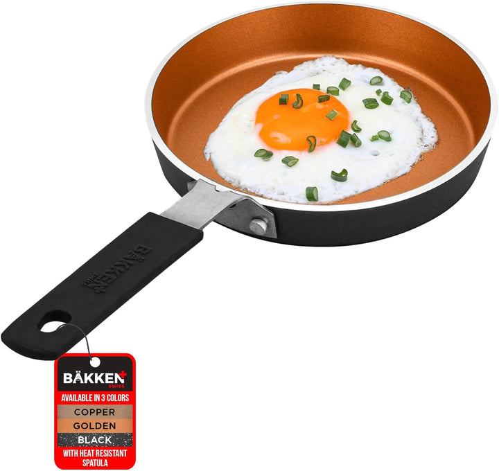 Bakken-Swiss 2-Piece Mini Nonstick Egg & Omelet Pan – Eco-Friendly, Non-Toxic, Dishwasher Safe