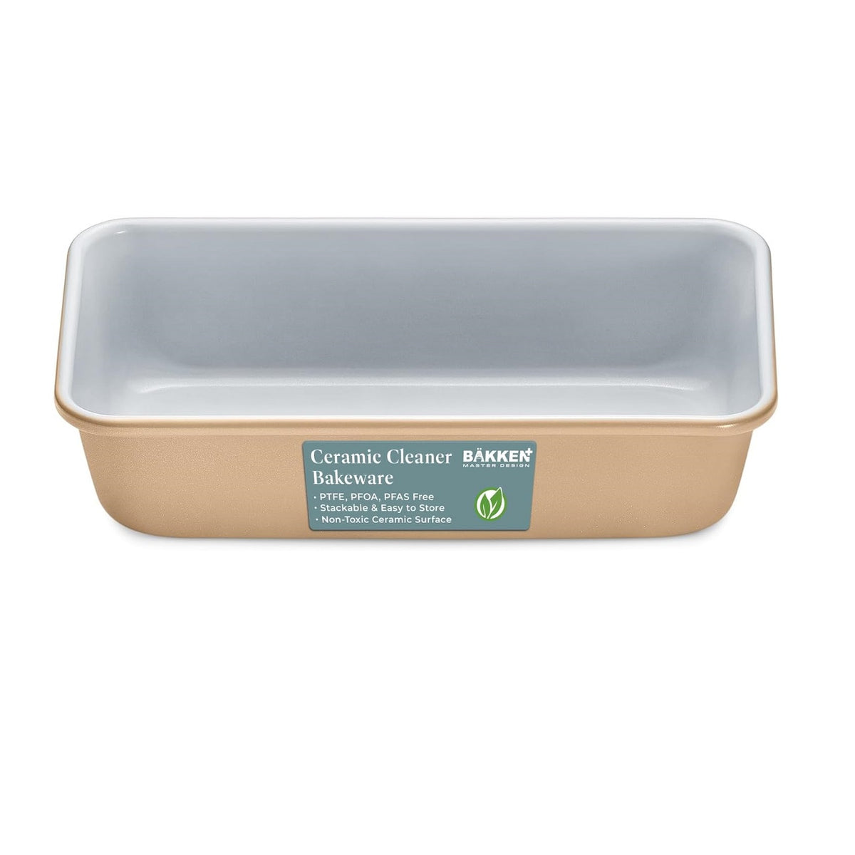 Bakken Ceramic Loaf Pan – 9 x 4.7", Gold