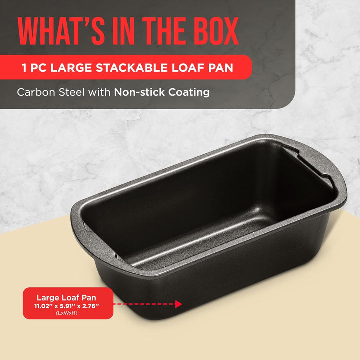 Bakken- Swiss Loaf Pan Set 1-Piece - Deluxe Nonstick Carbon Steel Bakeware for Perfect Bread and Cakes – Dishwasher Safe, Premium Pans for Home Baking