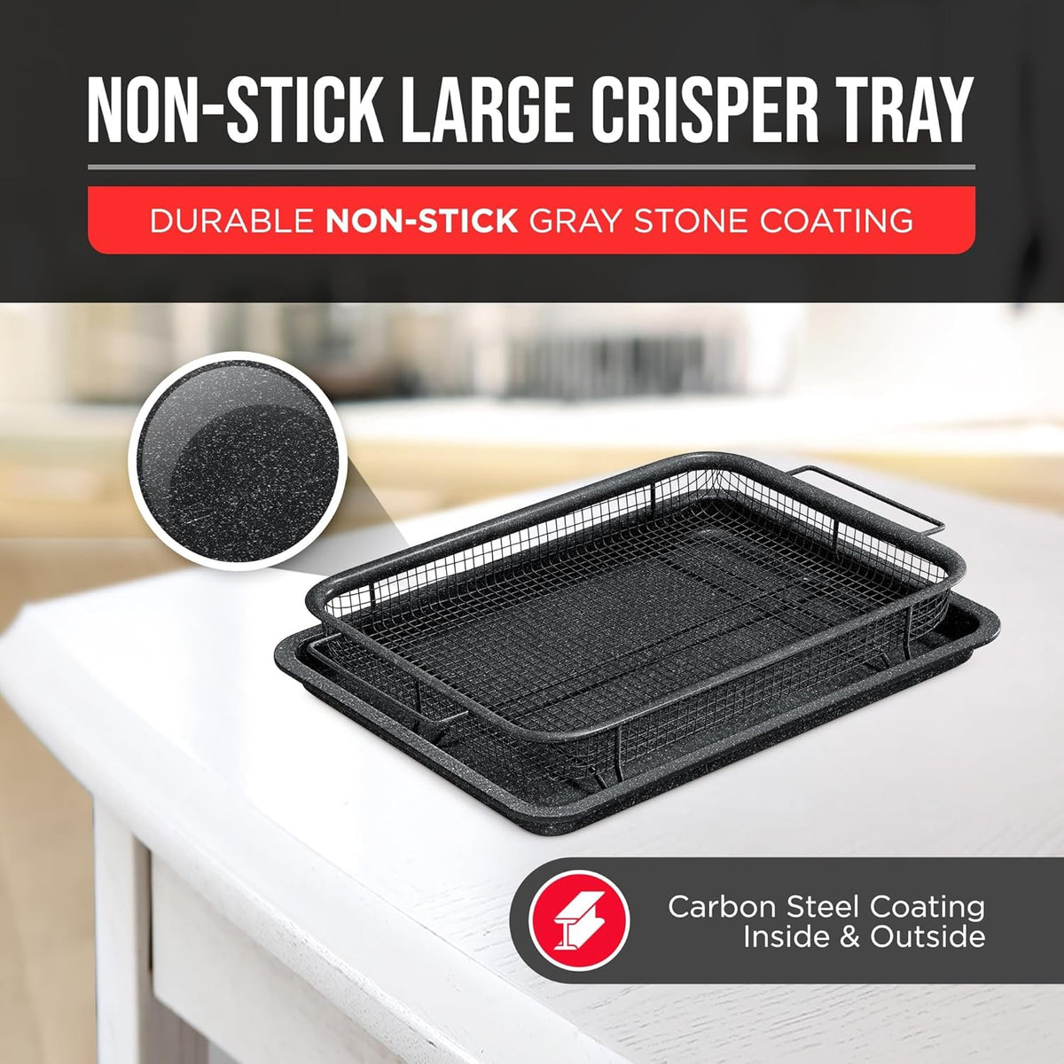 Bakken Crisper Tray Set, Gray Marble, photo 3 of 8