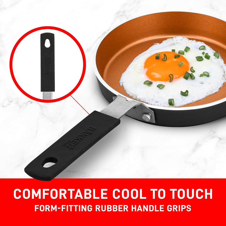 Bakken-Swiss 2-Piece Mini Nonstick Egg & Omelet Pan – Eco-Friendly, Non-Toxic, Dishwasher Safe