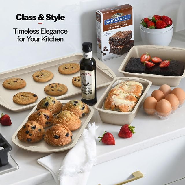 Bakken 6-Piece Stackable Bakeware Set, White Stone, photo 4 of 6