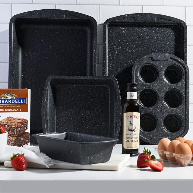 Bakken 6-Piece Stackable Bakeware Set, Gray Stone, photo 5 of 8