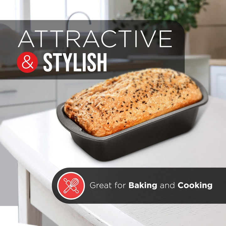 Bakken- Swiss Loaf Pan Set 4-Piece - Deluxe Nonstick Carbon Steel Bakeware for Perfect Bread and Cakes – Dishwasher Safe, Premium Pans for Home Baking