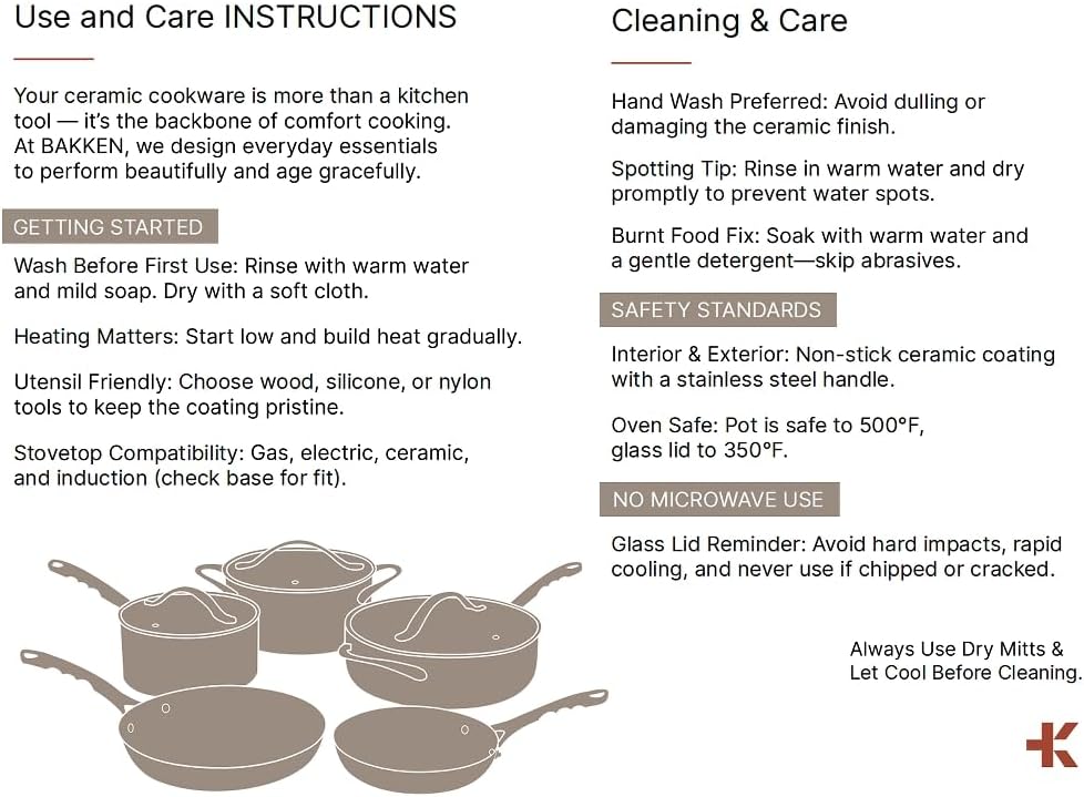 Crystal Kung Minkoff Ceramic Cookware Set • 14-Piece Nonstick, Non-Toxic Set with Lids