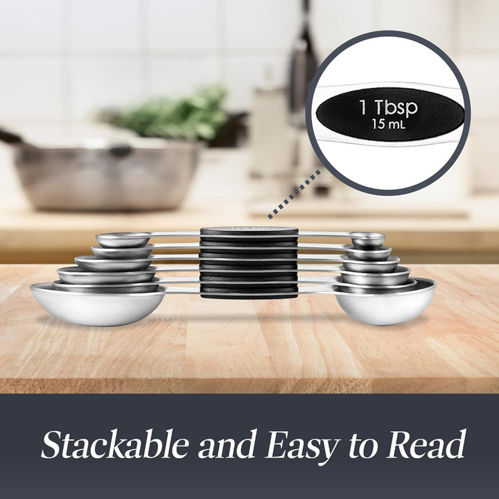 Bakken- Swiss BKCWTSP6 Spoon Set, Pack of 6, Silver