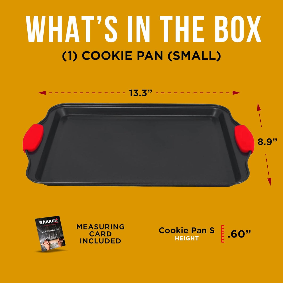Bakken Small Cookie Sheet, Gray with Red Handles, photo 6 of 8