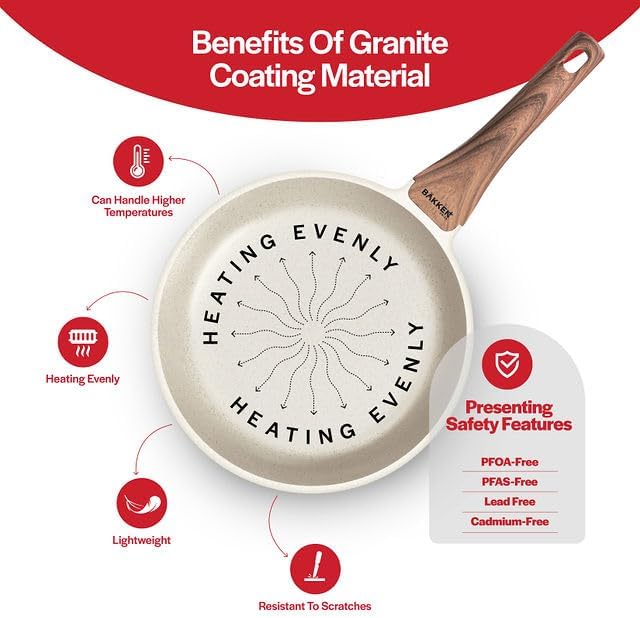 Bakken 20-Piece Granite Cookware Set, Cream, photo 7 of 7