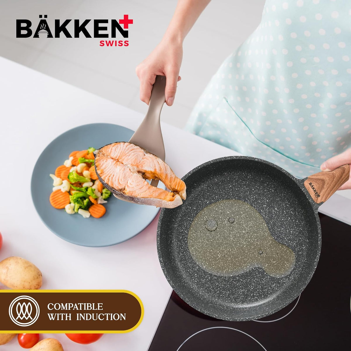 Bakken 14-Piece Granite Cookware Set, Marble, photo 8 of 8