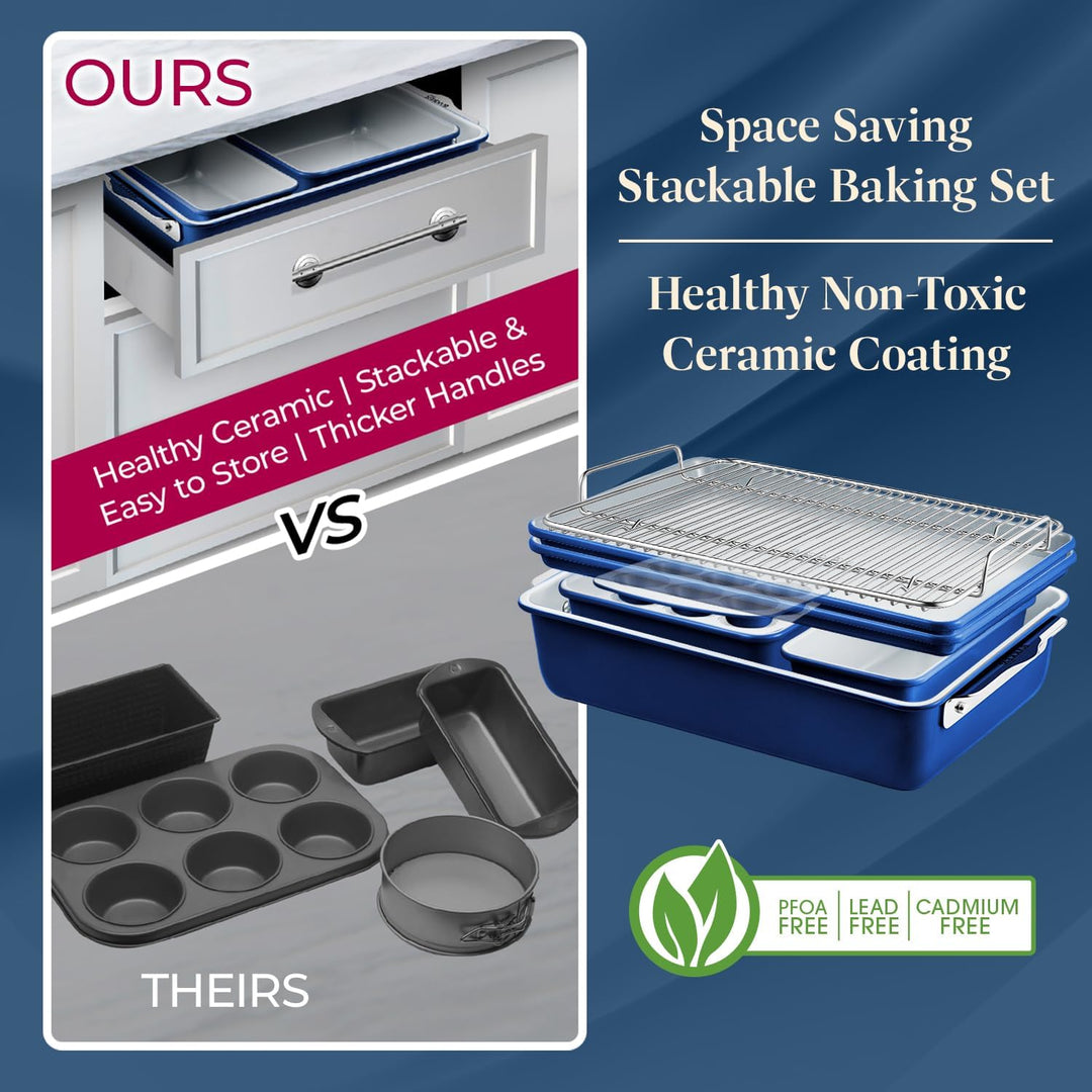 BAKKEN SWISS Stainless Steel Cooling Rack 14.6x10" - Heavy-Duty, Non-Toxic, Durable Quality, Proper Size for Sheet Pan - Food Grade SS304, Dishwasher Safe, Easy Clean