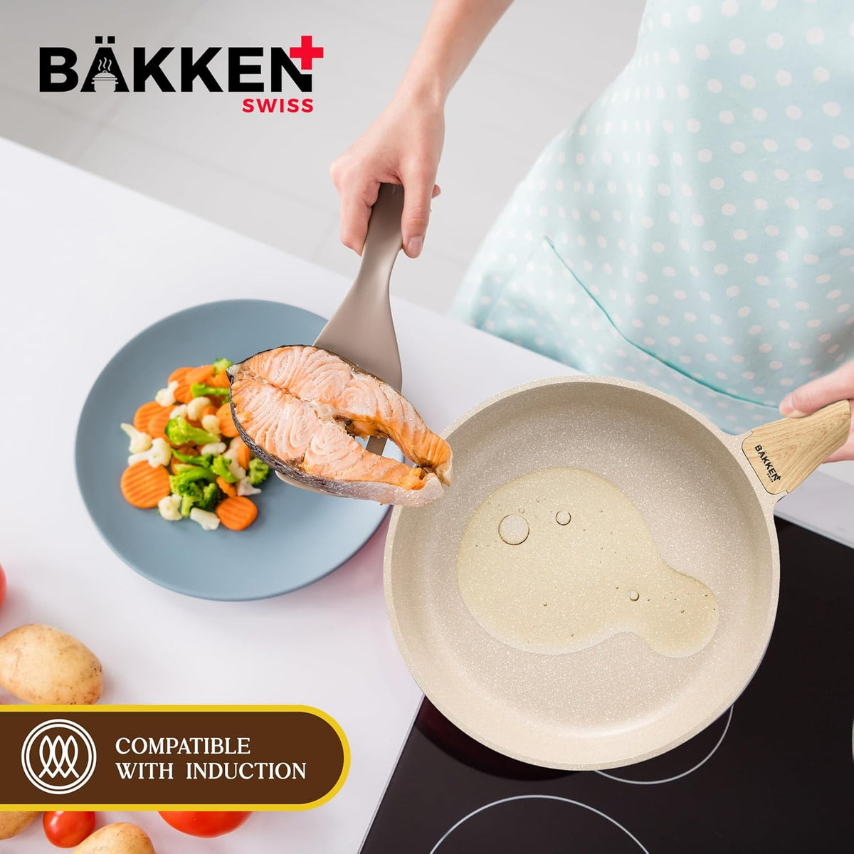 Bakken 14-Piece Granite Cookware Set, Cream, photo 8 of 8