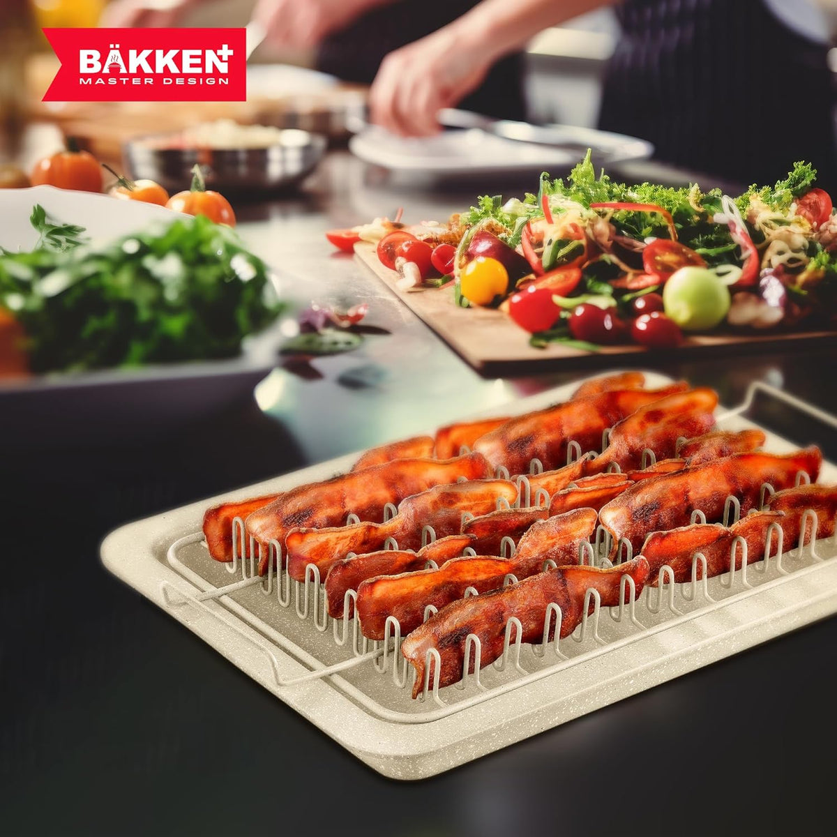 Bakken Bacon Tray Set, Stone Nonstick, White Stone, photo 8 of 8