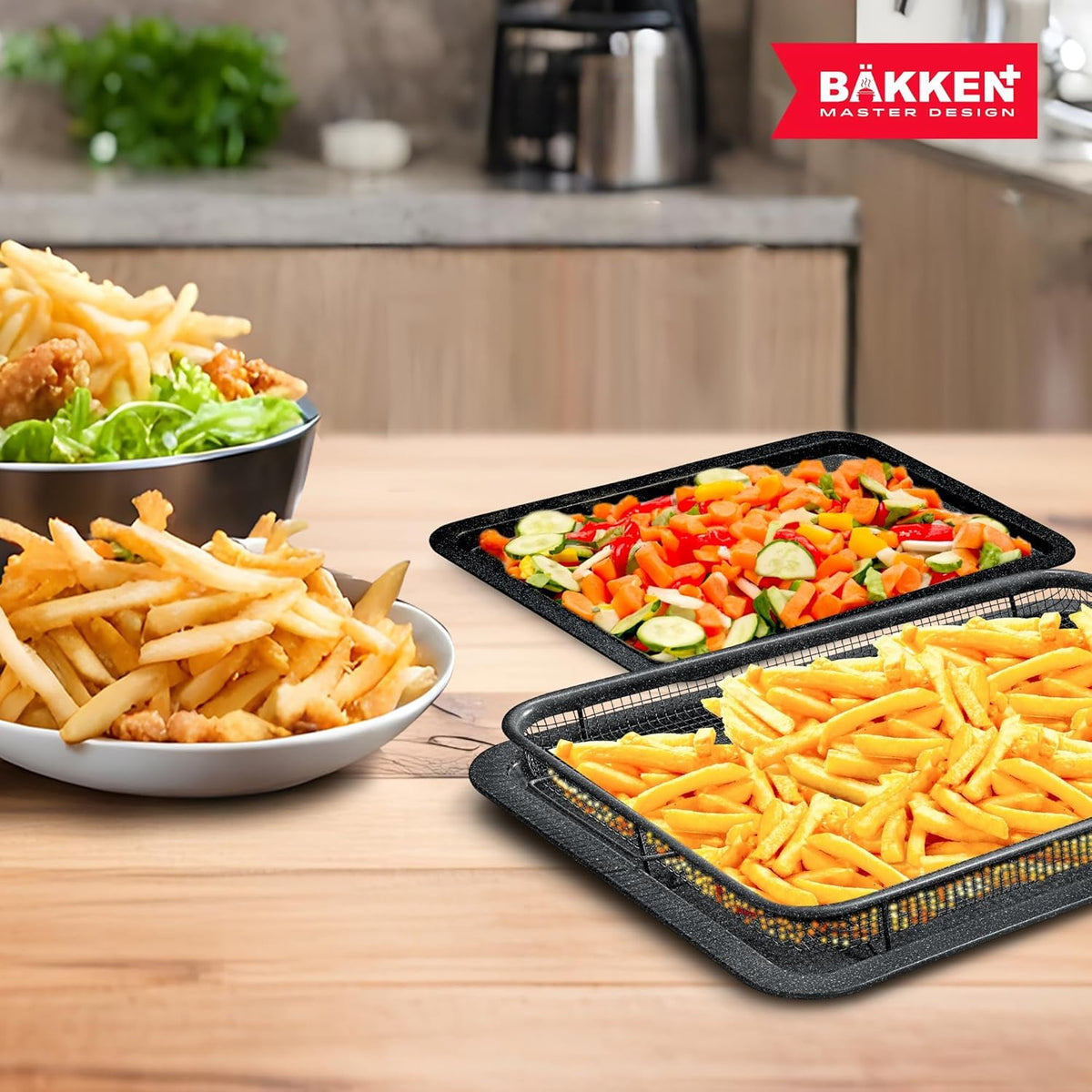 Bakken Crisper Tray Set, Gray Marble, photo 8 of 8