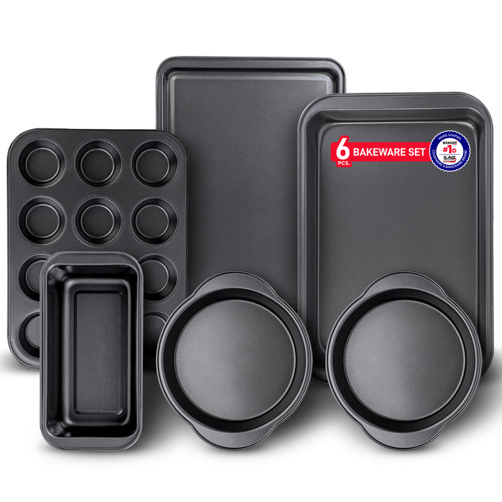 Bakken Deluxe 6-Piece Non-Stick Bakeware Set – PFOA, PFOS & PTFE Free