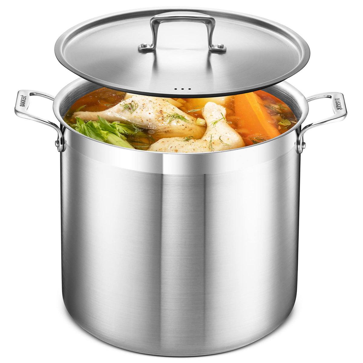 Bakken 20 QT Stainless Steel Stockpot – 18/8 Steel
