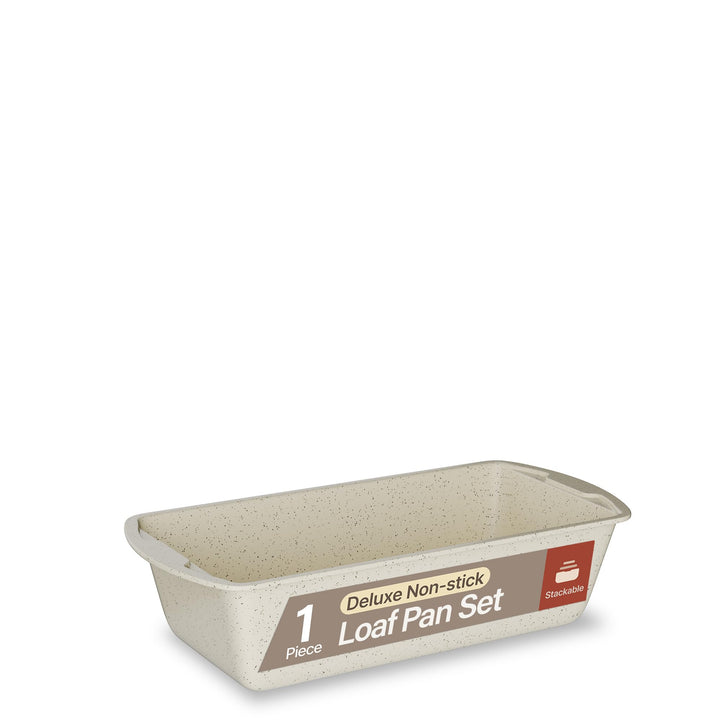 Nonstick Loaf Pan Set Pack of 1, Carbon Steel 11"Large Baking Bread Pan, Oven Safe Up to 450°F, PFOA, PFOS, PTFE Free, Space Saving Stackable Design, Stain Resistant, Dishwasher Friendly, White Marble