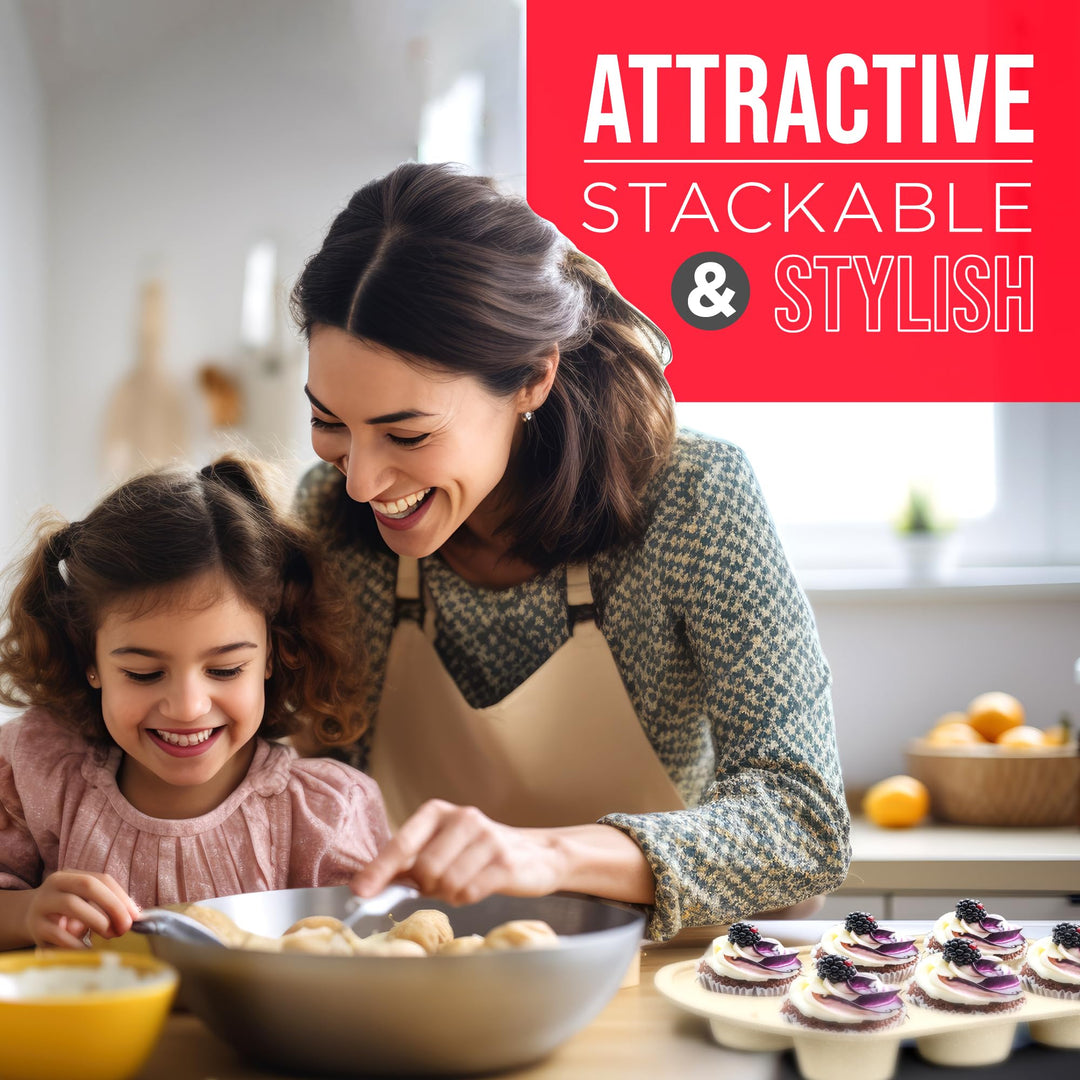 White Marble 10-Piece Bakeware Sets, Nonstick Carbon Steel Baking Sheet & Pans, Stackable Space-Saving Bakeware, Dishwasher Safe, Stain-resistant, PFOA\PFOS\PTFE Free, Oven Safe Up To 450°F (230°C)