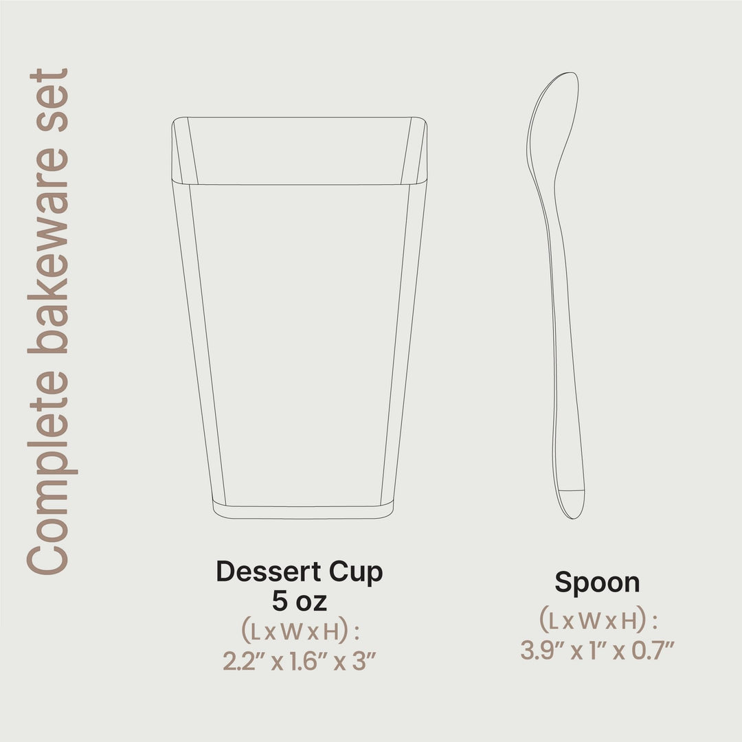 Bakken 5 oz Plastic Dessert Cups with Spoons, Clear Serving Cups