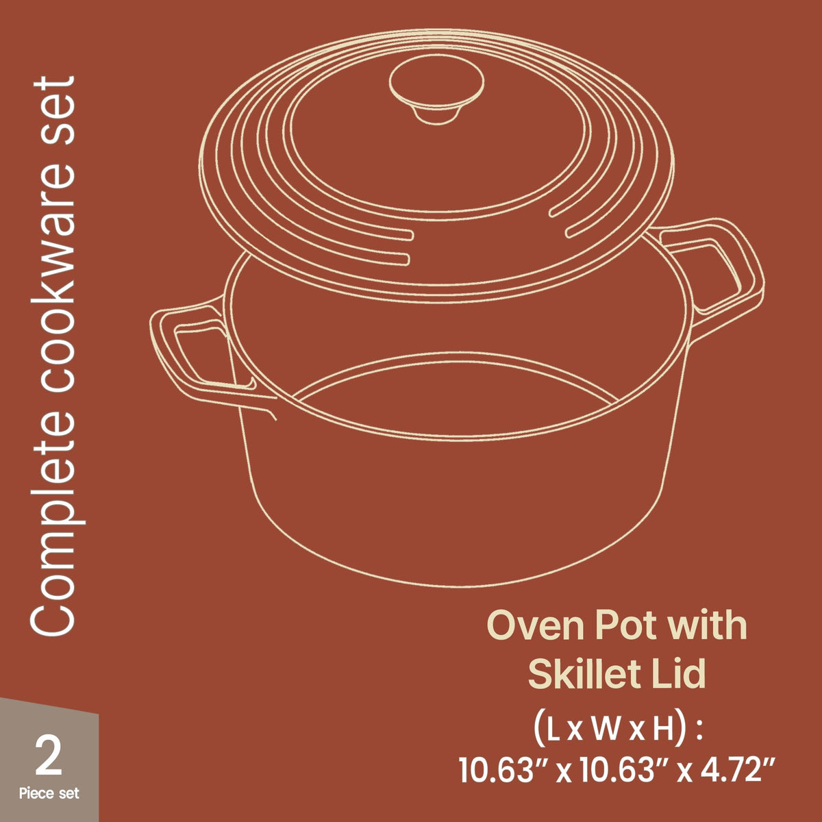 Bakken 6 QT Enameled Cast Iron Dutch Oven, photo 4 of 5