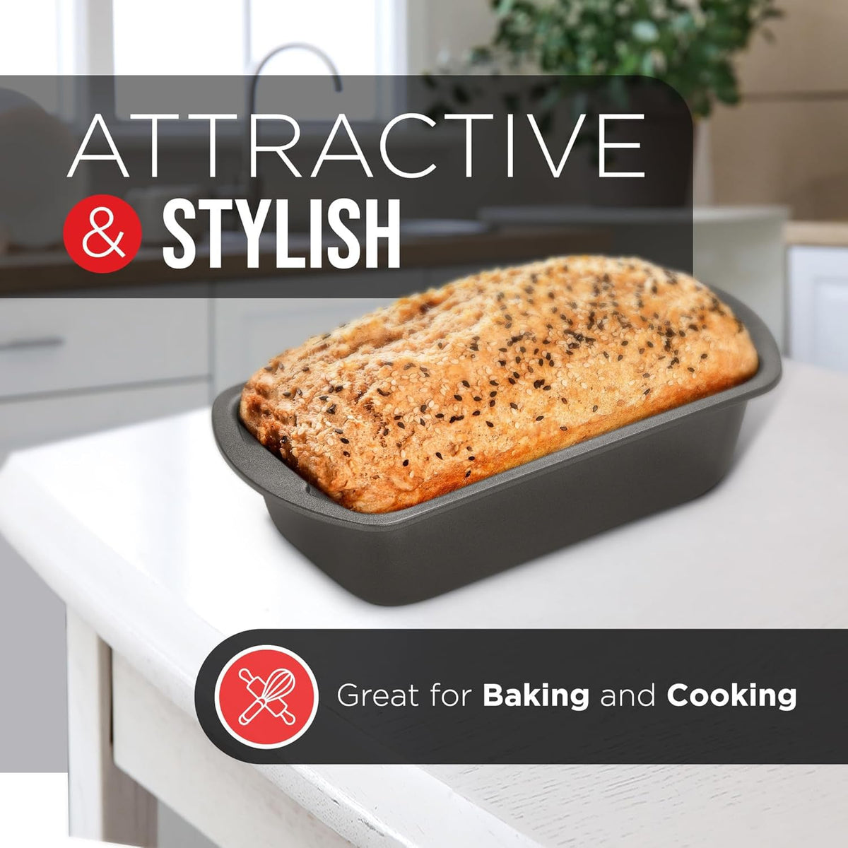 Bakken Loaf Pan Set of 4 (7-11"), Gray Marble, photo 3 of 6