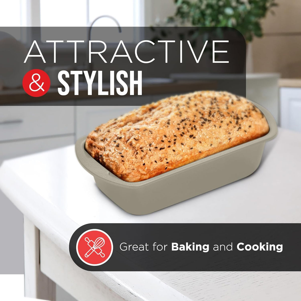 Bakken Loaf Pan Set of 4 (7-11"), White Marble, photo 3 of 6