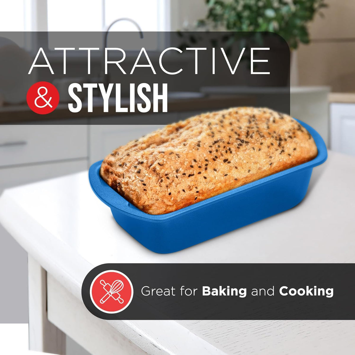 Bakken Loaf Pan Set of 4 (7-11"), Blue Marble, photo 3 of 6