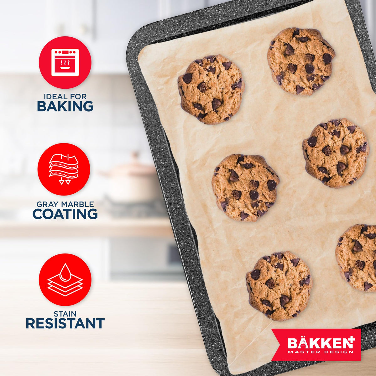 Bakken Stackable Cookie Sheet, 13 x 8.7", Gray, photo 4 of 8