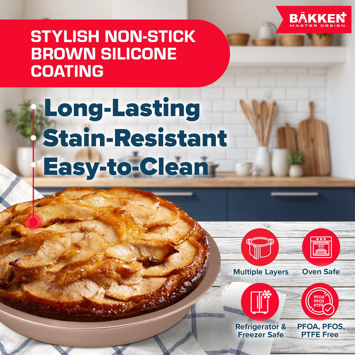 Bakken 10-Piece Stackable Bakeware Set, Brown, photo 4 of 7
