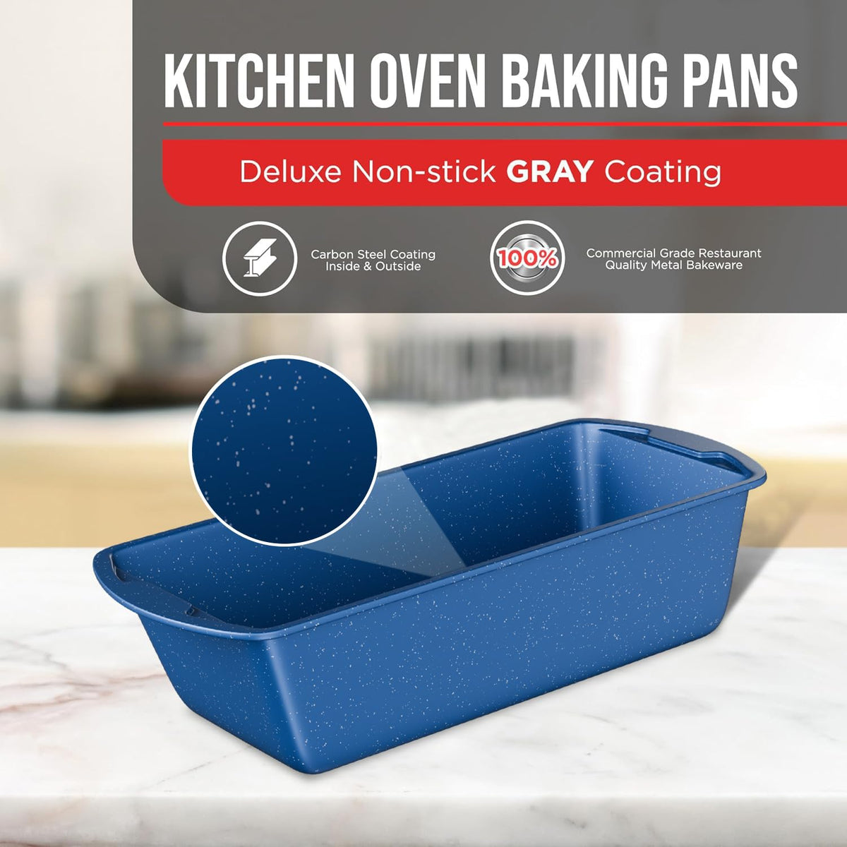 Bakken Loaf Pan 11", Blue Marble, photo 5 of 6