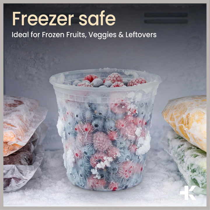 Plastic Deli Containers with Lids 32 oz (Pack of 24) – Leak-Proof, BPA-Free Food Storage Containers for Soup, Slime & Meal Prep, Stackable, Microwave, Dishwasher Safe, Reusable Clear Plastic