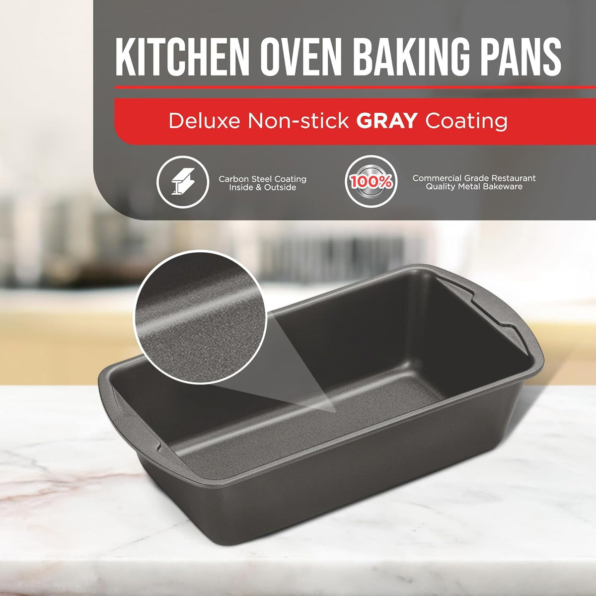 Bakken Loaf Pan 11", Gray Marble, photo 6 of 6