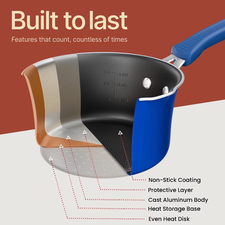 Pots and Pans Set, 23-Piece Non Stick Cookware & Bakeware Sets with Plaid Pattern, Stackable Design, Dishwasher Safe, Stain-resistant, Oven & All-Stove Safe, Tempered Glass Lid, Blue