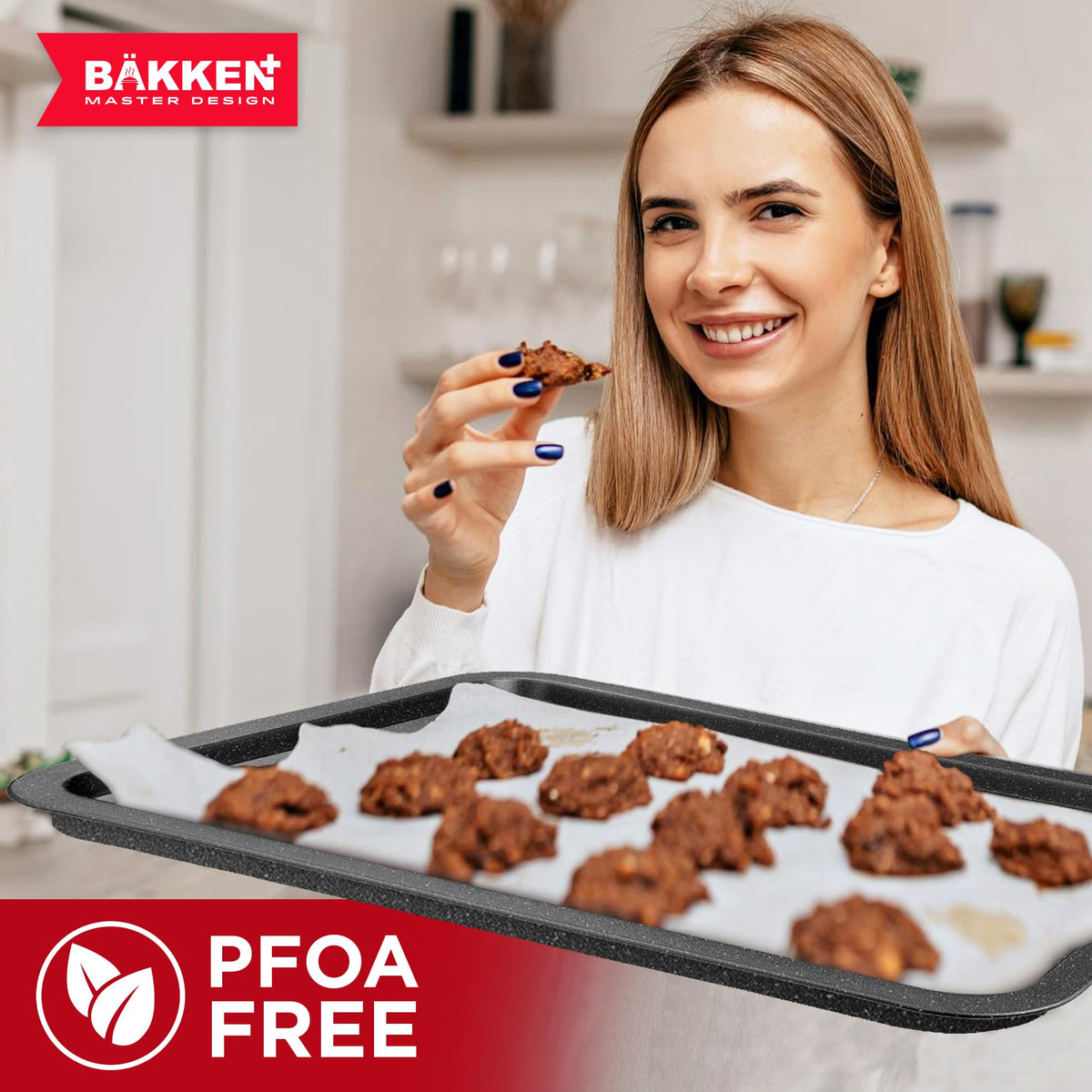 Bakken Stackable Cookie Sheet, 13 x 8.7", Gray Marble, photo 7 of 8