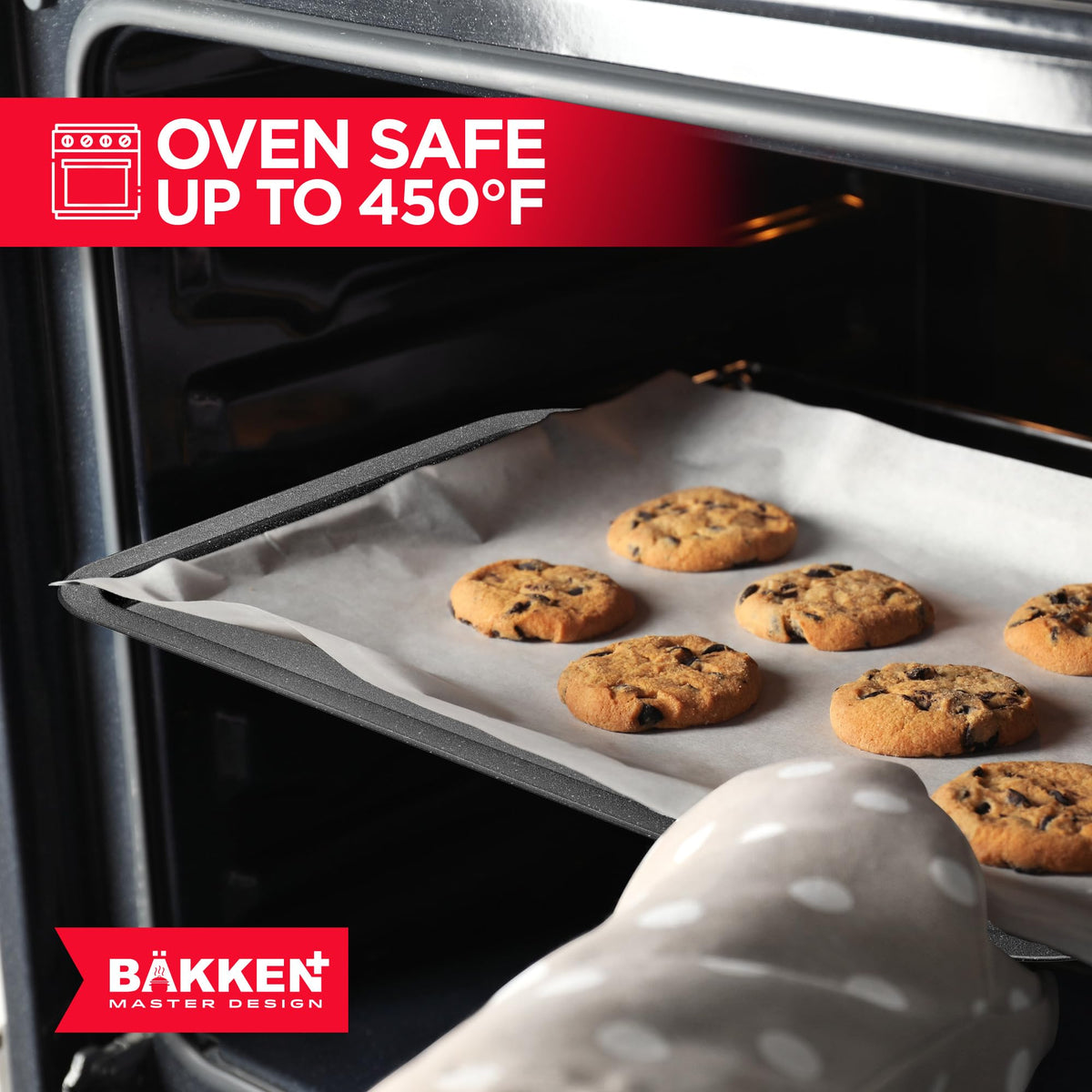 Bakken 3-Piece Stackable Cookie Sheet Set, Gray Marble, photo 8 of 8