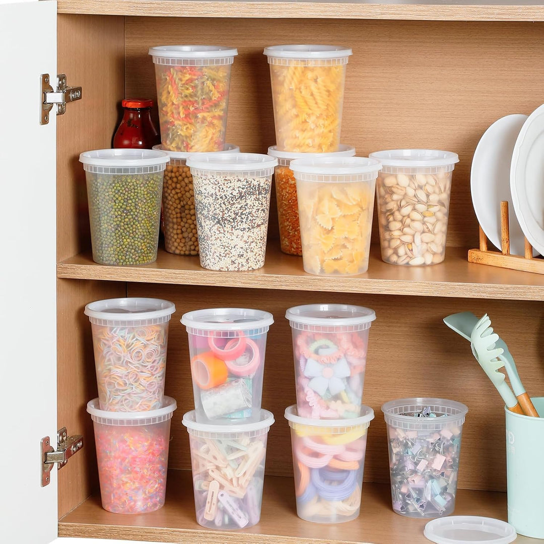 Bakken Plastic Deli Containers with Lids for Storage