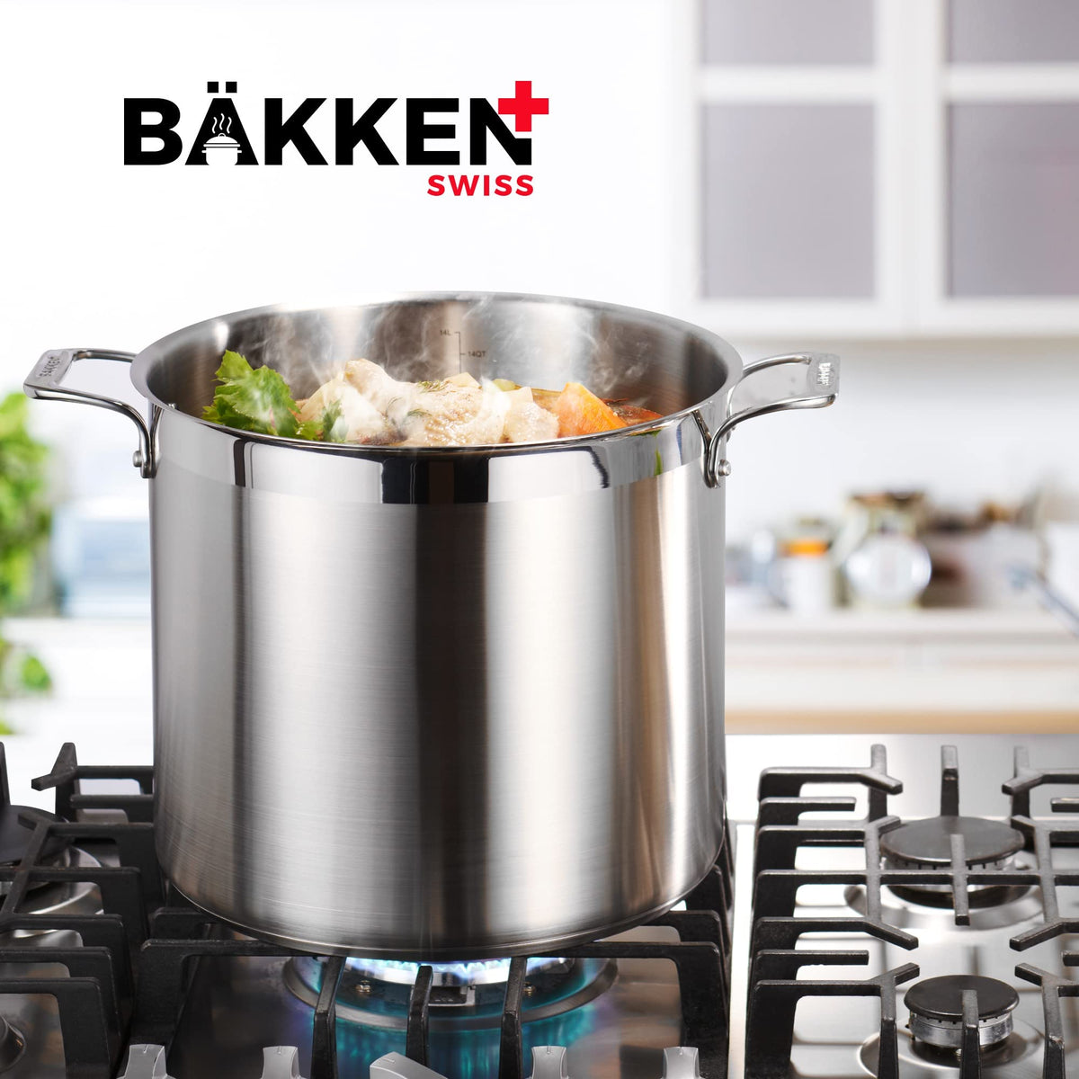 Bakken 24 QT Stainless Steel Stockpot, 18/8 Steel, photo 8 of 12