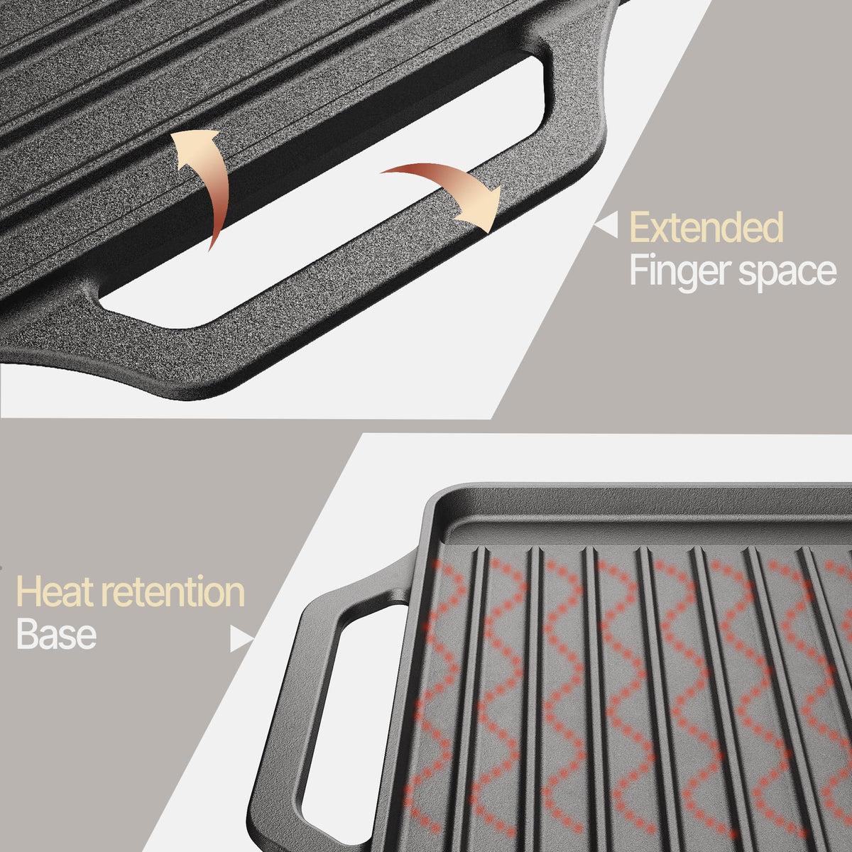 Bakken 18" Reversible Cast Iron Griddle, Black, photo 9 of 9